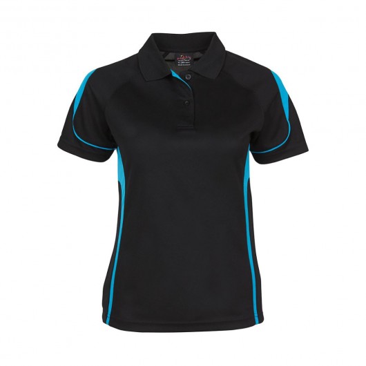 Black Aqua Ladies Bell Polo